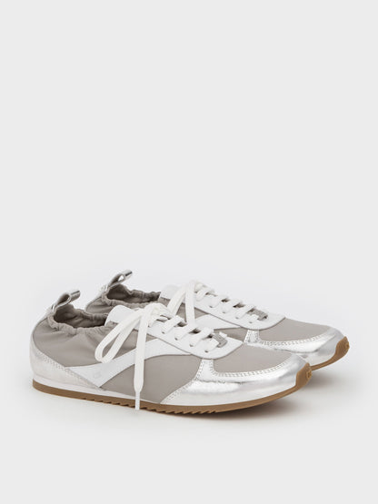 CHARLES & KEITH Featured / Jace Metallic Sneakers - Silver