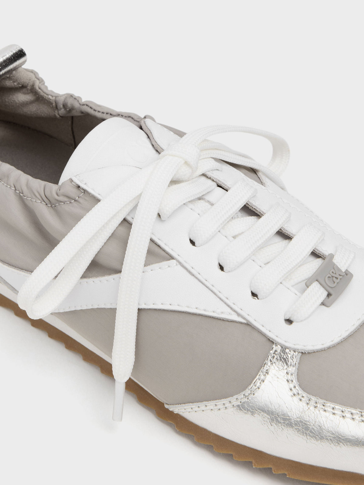 CHARLES & KEITH Featured / Jace Metallic Sneakers - Silver