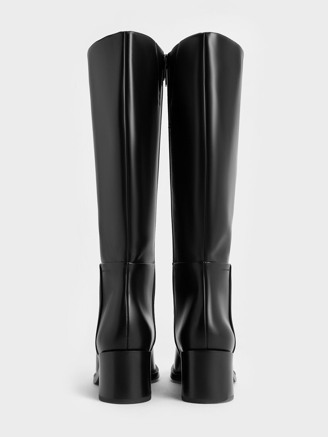 CHARLES & KEITH Discount / Louise Block-Heel Knee-High Boots - Black