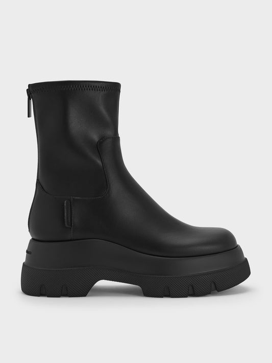 CHARLES & KEITH Special Offer / Leoi Chunky Ankle Boots - Black