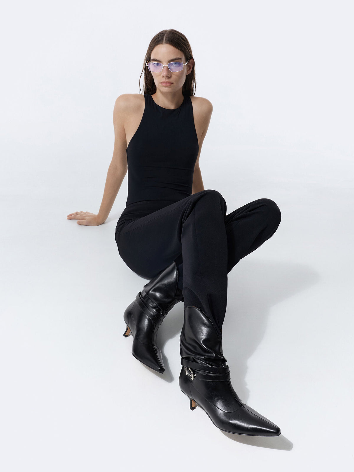 CHARLES & KEITH Trending / Karter Kitten-Heel Boots - Black