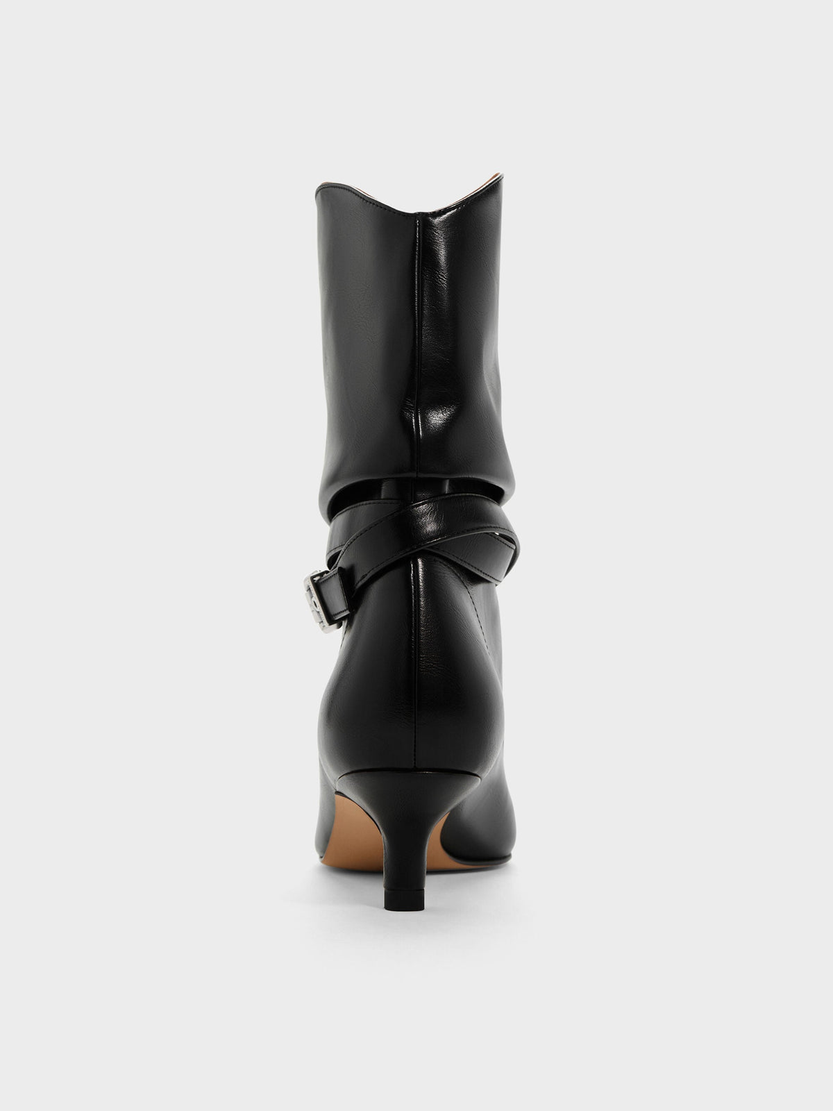 CHARLES & KEITH Trending / Karter Kitten-Heel Boots - Black