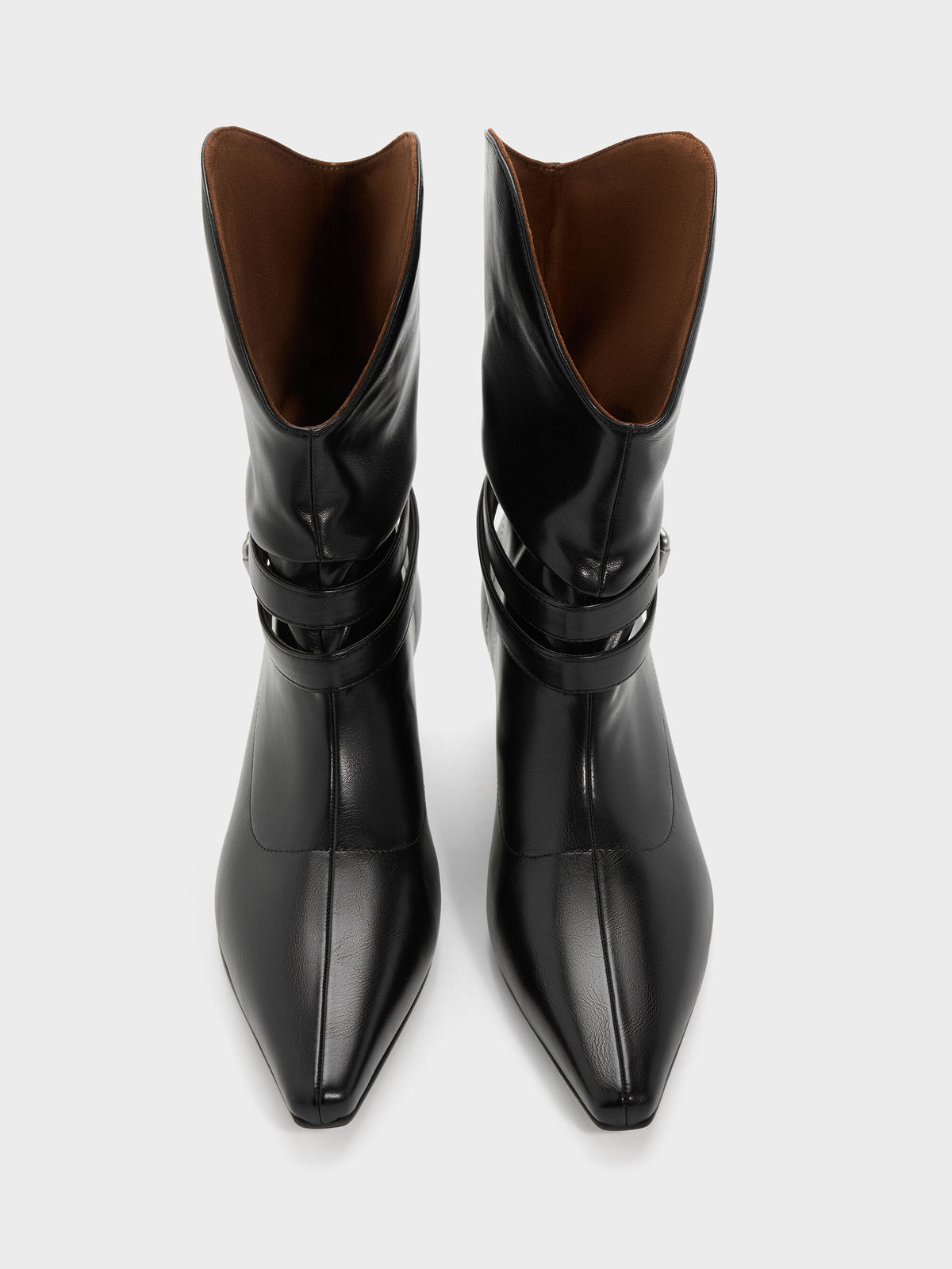 CHARLES & KEITH Trending / Karter Kitten-Heel Boots - Black