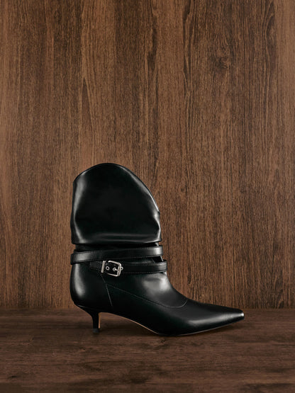 CHARLES & KEITH Trending / Karter Kitten-Heel Boots - Black