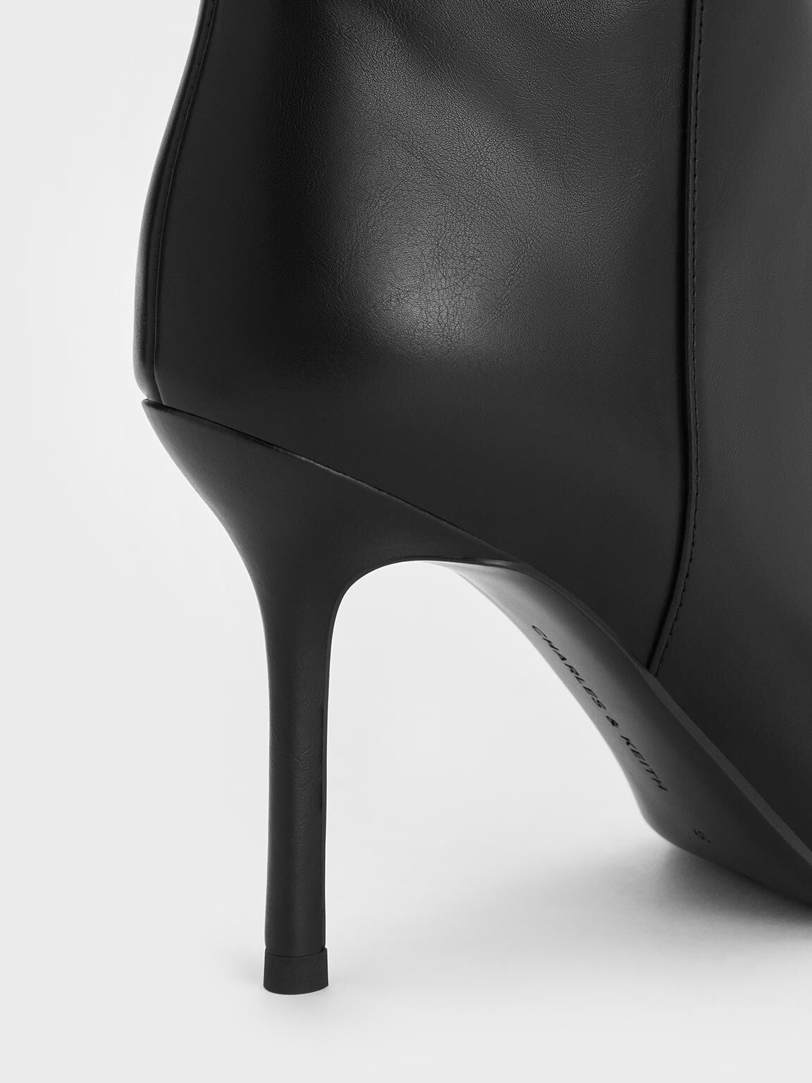 CHARLES & KEITH Customer Favorite / Pointed Stiletto Knee-High Boots - Black