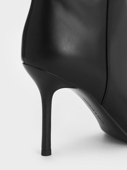 CHARLES & KEITH Customer Favorite / Pointed Stiletto Knee-High Boots - Black