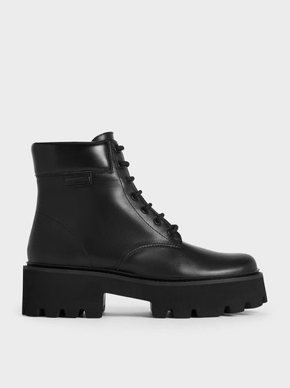 CHARLES & KEITH Featured / Ripley Ridged-Sole Ankle Boots - Black2