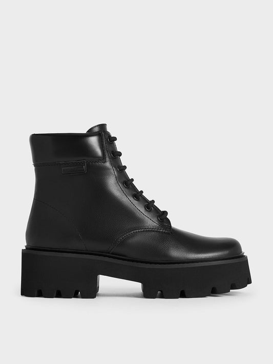 CHARLES & KEITH Featured / Ripley Ridged-Sole Ankle Boots - Black2