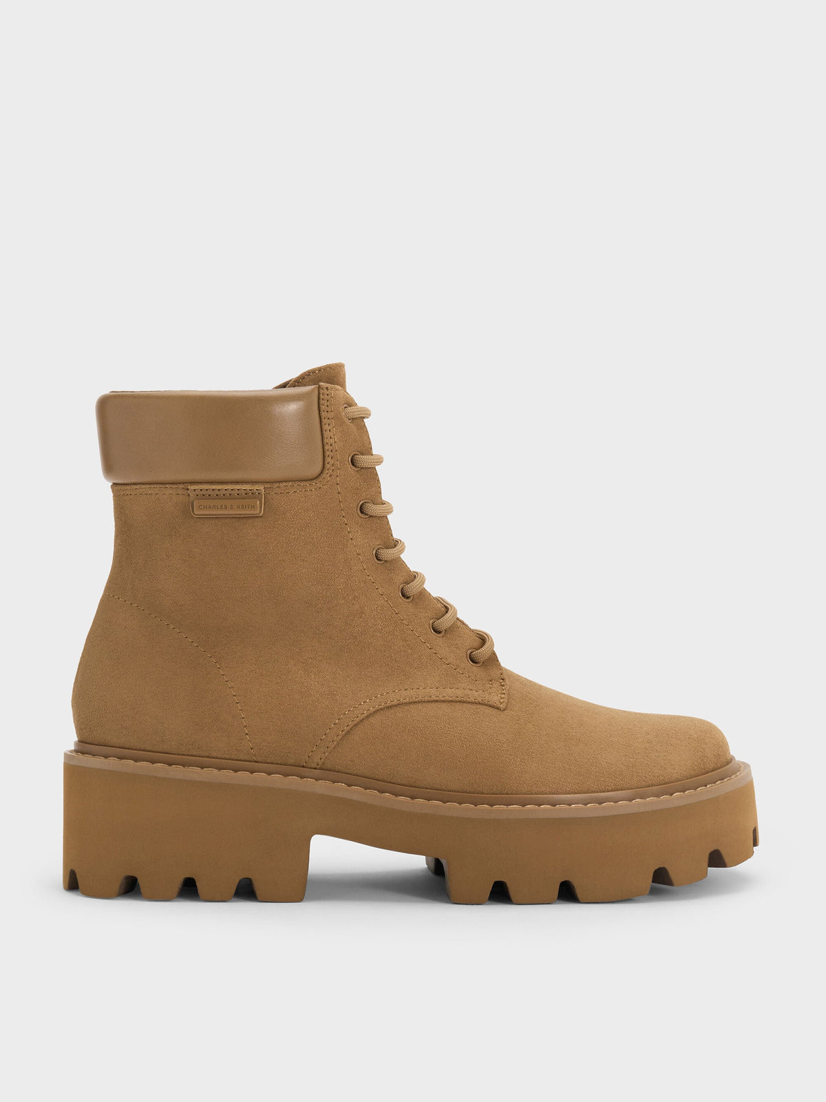 CHARLES & KEITH Signature / Ripley Ridged-Sole Ankle Boots - Sand
