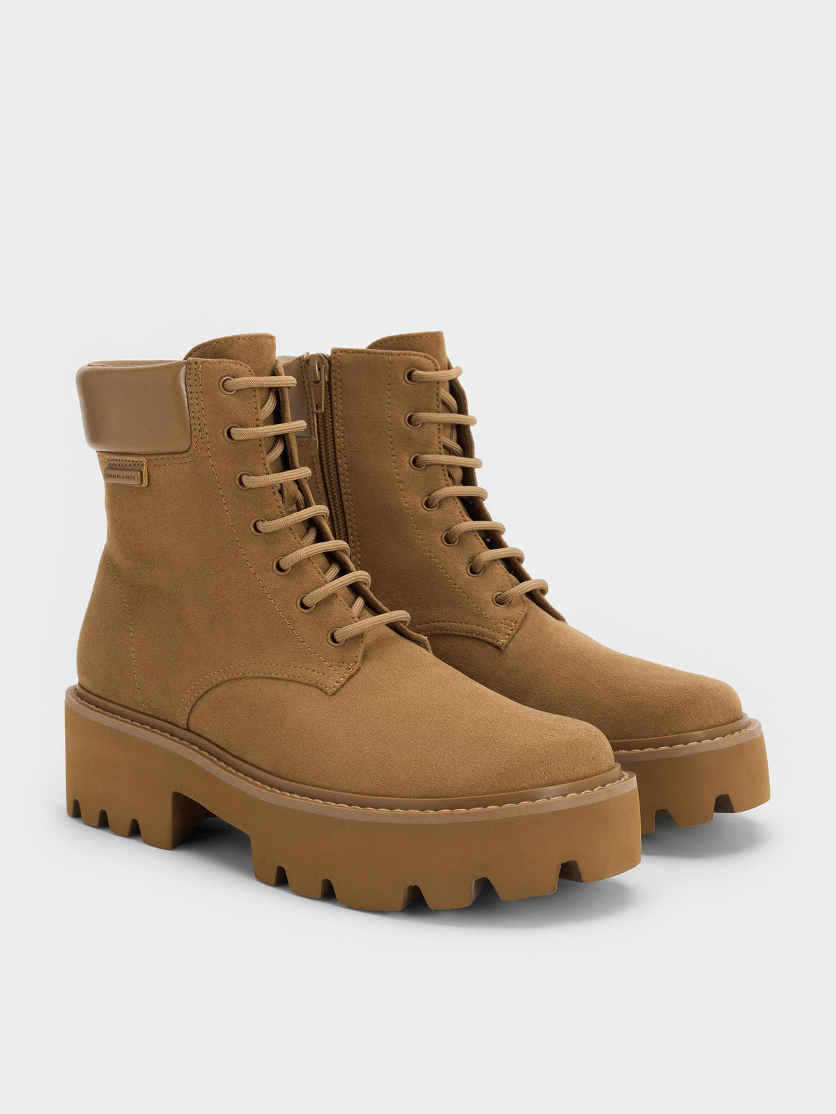 CHARLES & KEITH Signature / Ripley Ridged-Sole Ankle Boots - Sand