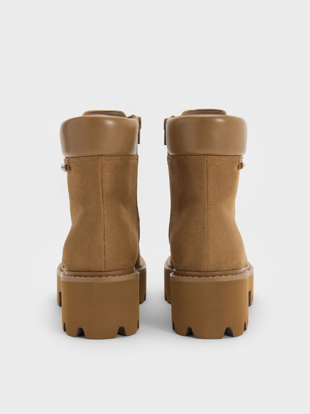 CHARLES & KEITH Signature / Ripley Ridged-Sole Ankle Boots - Sand