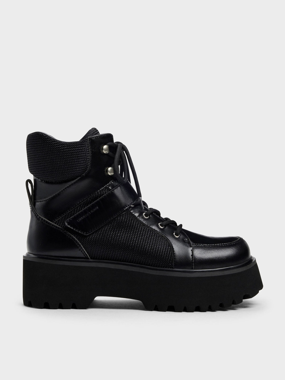 CHARLES & KEITH Quality / Eliot Platform Combat Boots - Black