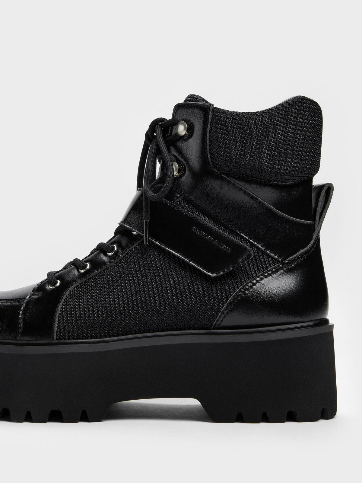 CHARLES & KEITH Quality / Eliot Platform Combat Boots - Black