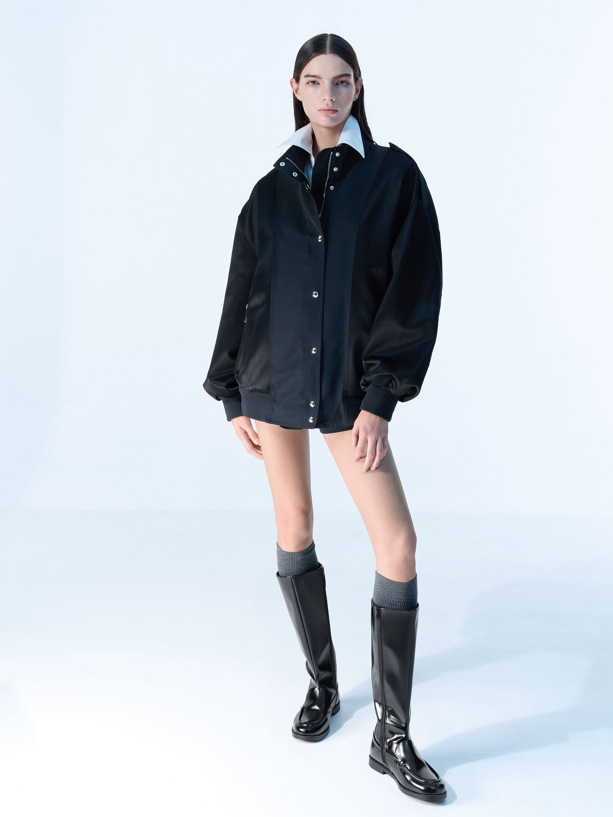 CHARLES & KEITH Value / Jagger Knee-High Loafer-Boots - Black Box