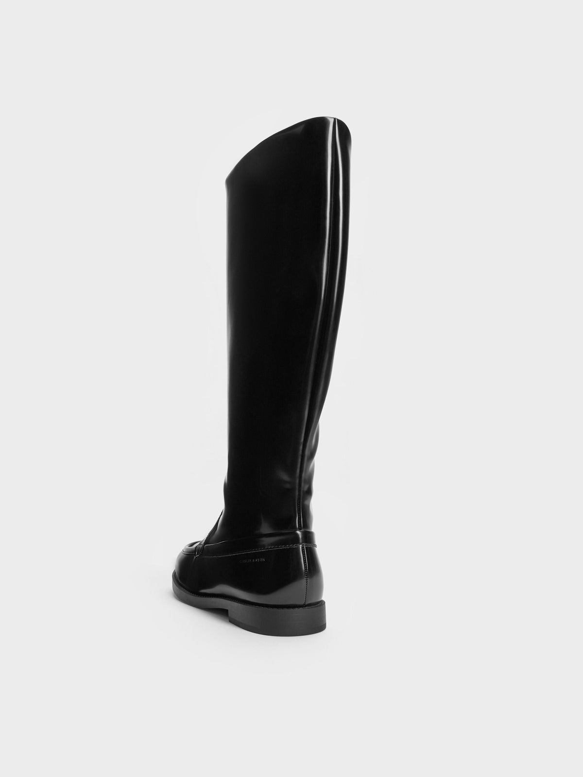 CHARLES & KEITH Value / Jagger Knee-High Loafer-Boots - Black Box