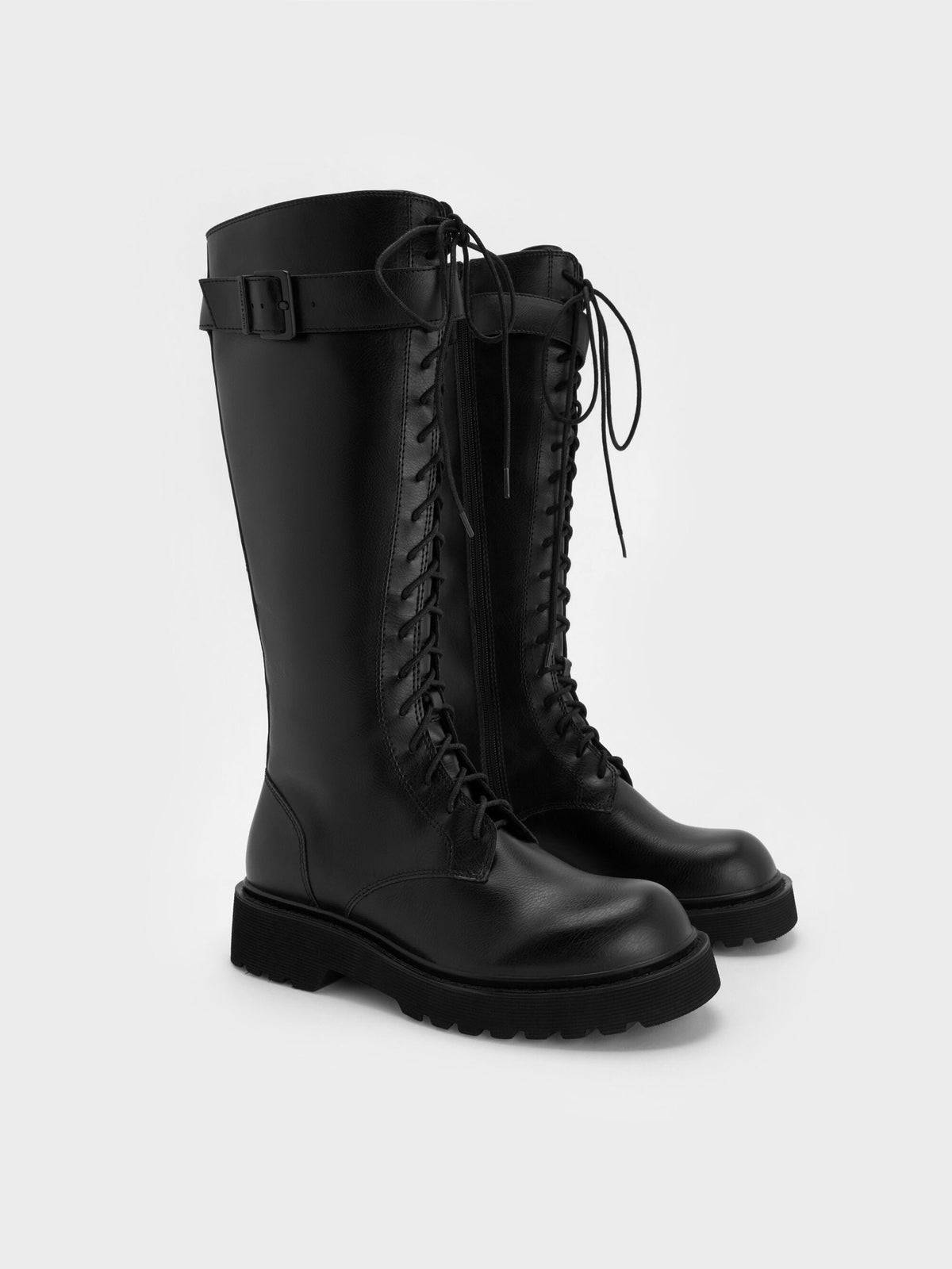 CHARLES & KEITH Quality / Darian Knee-High Boots - Black