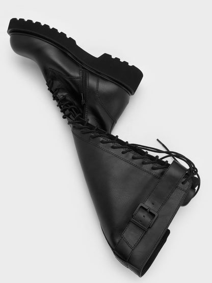 CHARLES & KEITH Quality / Darian Knee-High Boots - Black