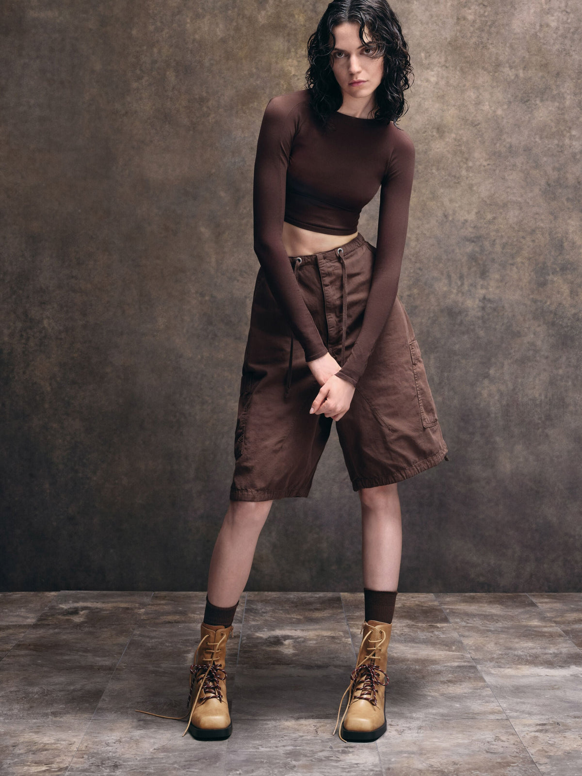CHARLES & KEITH Recommended / Logan Double-Lace Calf Boots - Sand