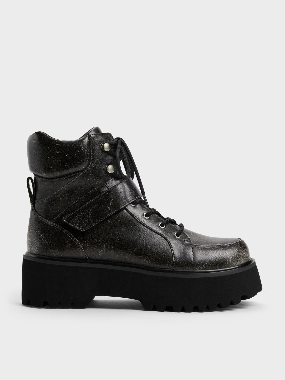 CHARLES & KEITH Deals / Eliot Platform Combat Boots - Grey
