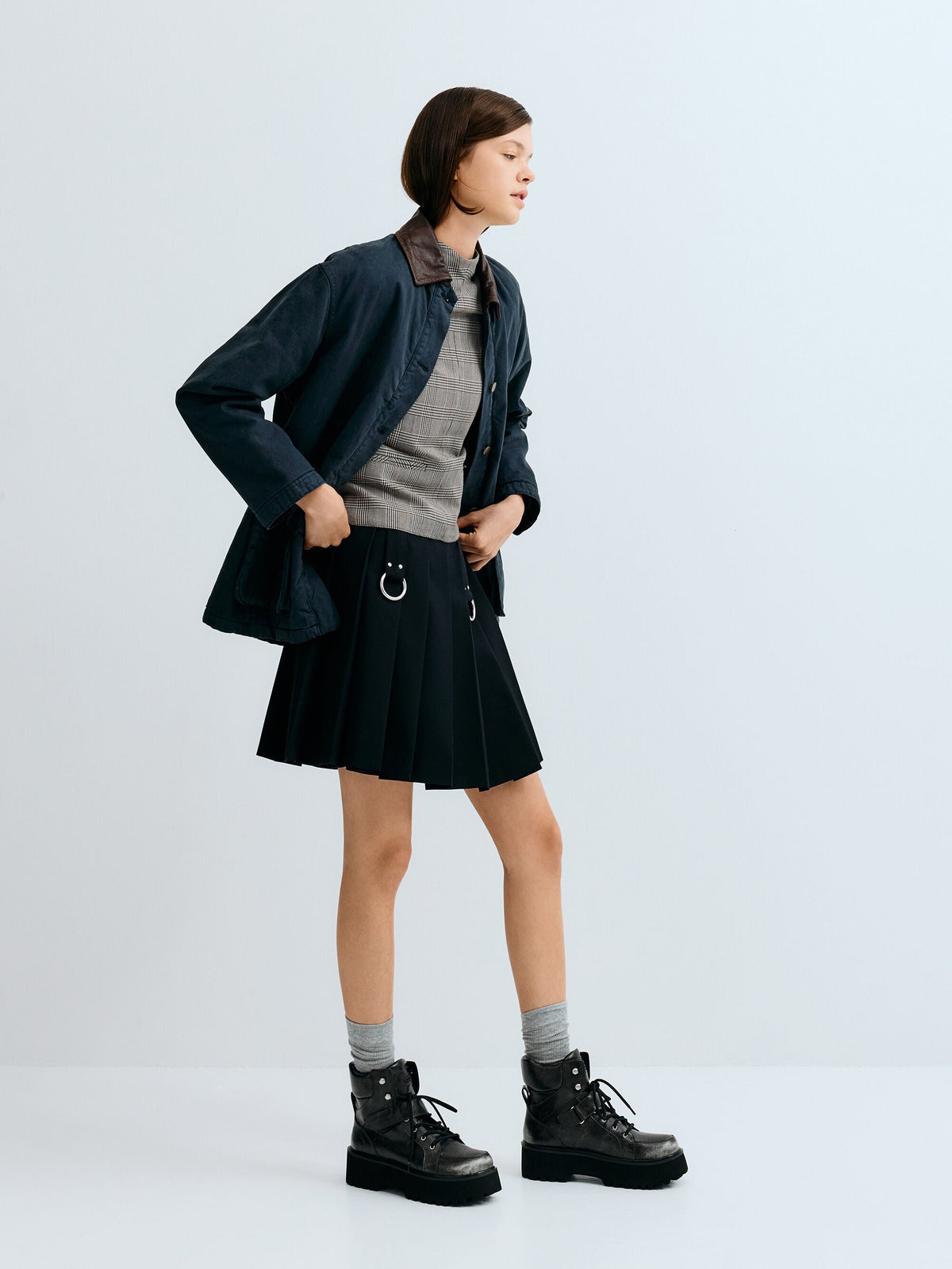 CHARLES & KEITH Deals / Eliot Platform Combat Boots - Grey