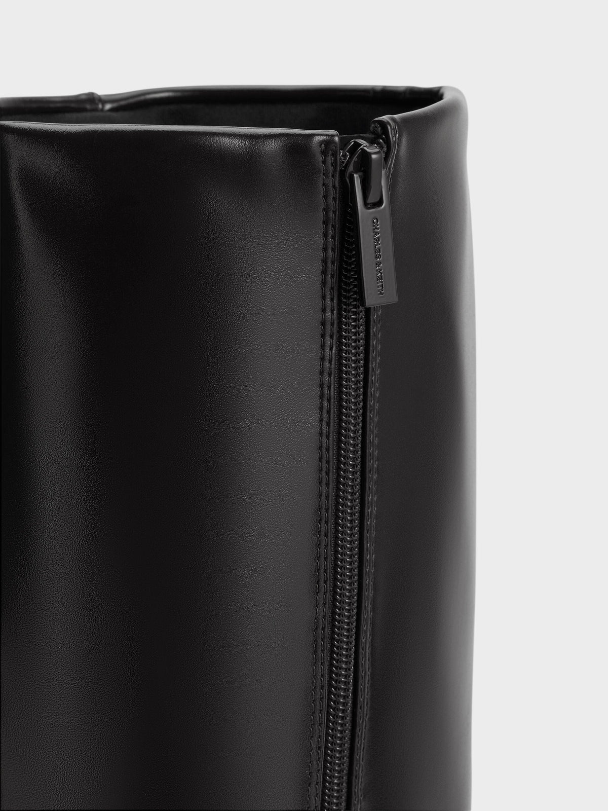 CHARLES & KEITH Sale / Pointed Stiletto Knee-High Boots - Black