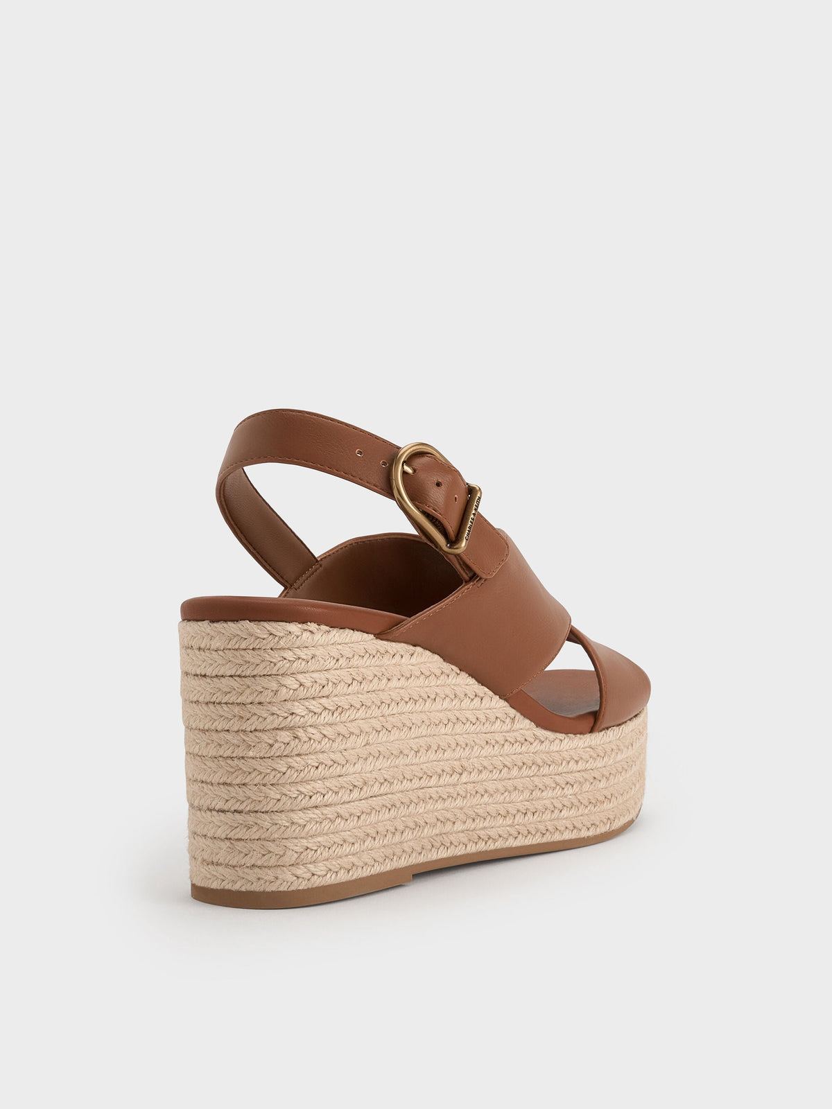 CHARLES & KEITH Latest / Crossover Espadrille Wedges - Brown