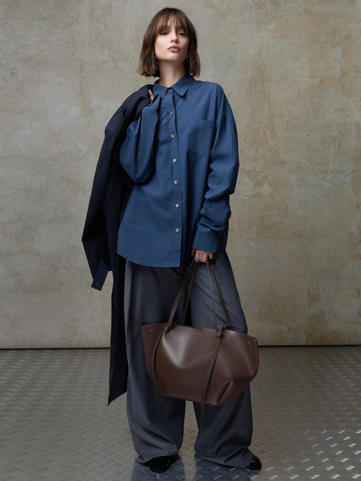 CHARLES & KEITH Special Offer / XL Calla Tote Bag - Espresso Brown