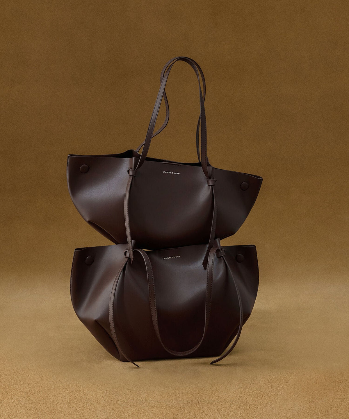 CHARLES & KEITH Special Offer / XL Calla Tote Bag - Espresso Brown