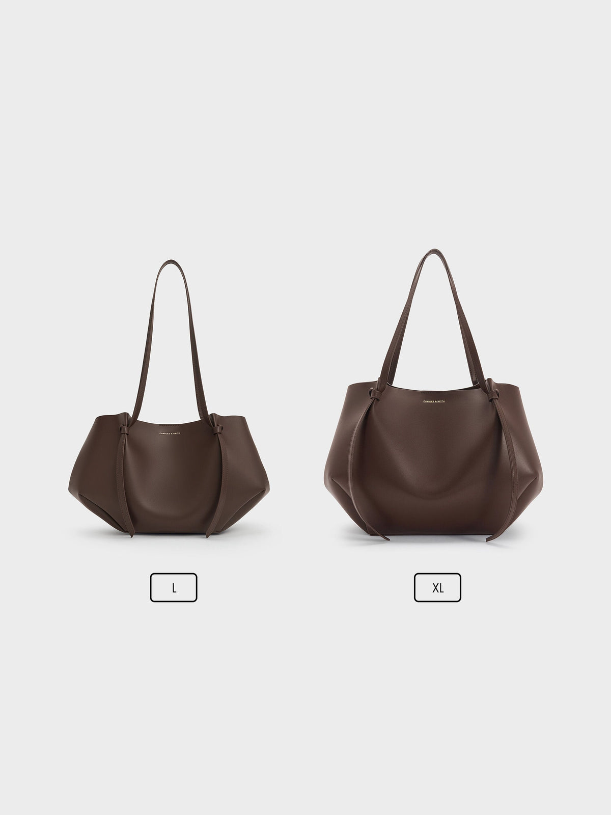 CHARLES & KEITH Special Offer / XL Calla Tote Bag - Espresso Brown