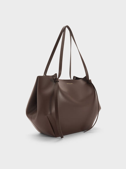 CHARLES & KEITH Special Offer / XL Calla Tote Bag - Espresso Brown