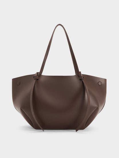 CHARLES & KEITH Special Offer / XL Calla Tote Bag - Espresso Brown