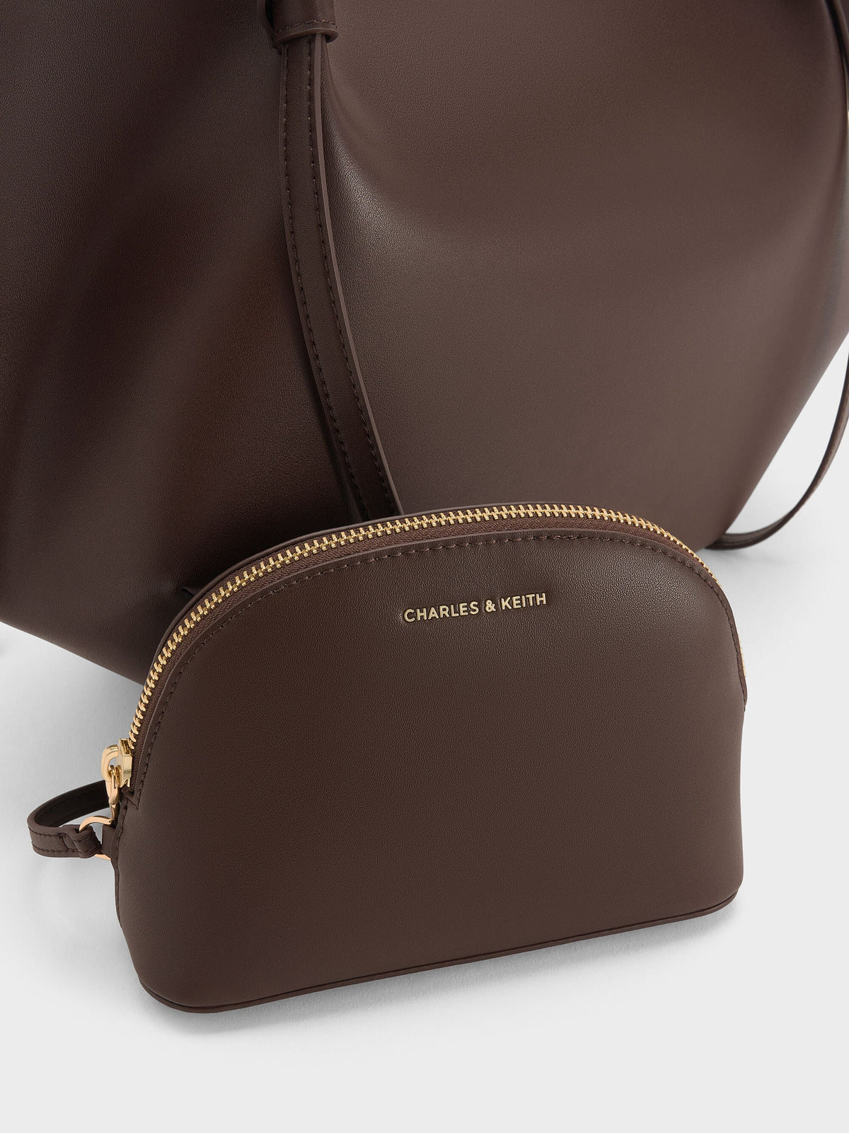 CHARLES & KEITH Special Offer / XL Calla Tote Bag - Espresso Brown
