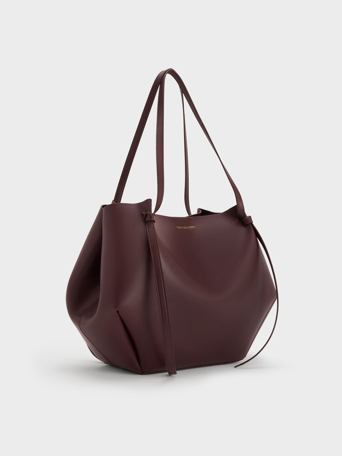 CHARLES & KEITH Signature / XL Calla Tote Bag - Wineberry Red