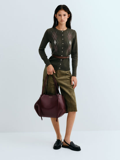 CHARLES & KEITH Signature / XL Calla Tote Bag - Wineberry Red