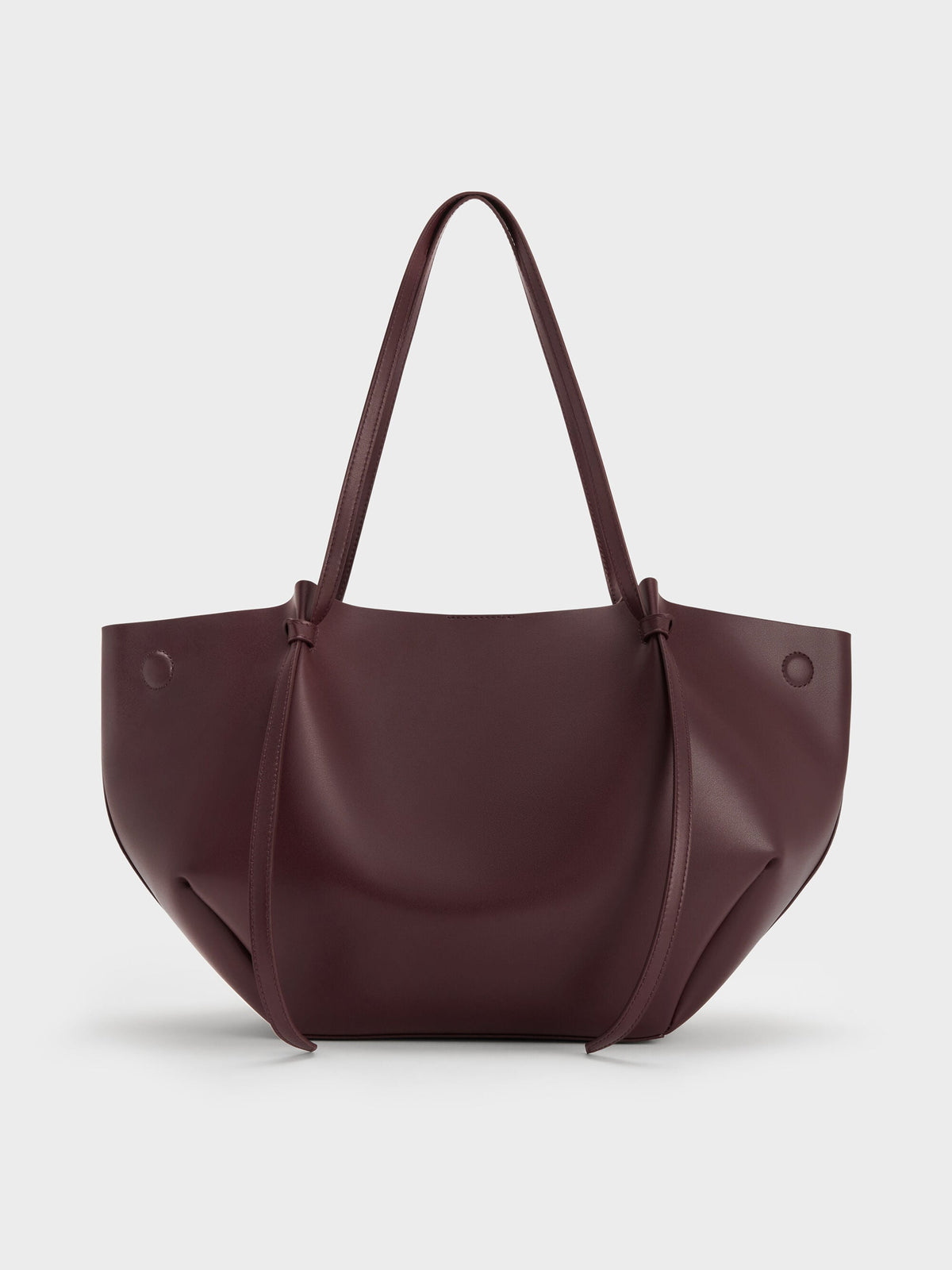 CHARLES & KEITH Signature / XL Calla Tote Bag - Wineberry Red