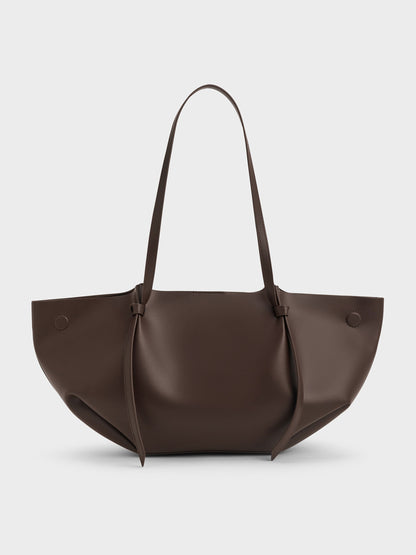 CHARLES & KEITH Hot Sale / Calla Tote Bag - Espresso Brown