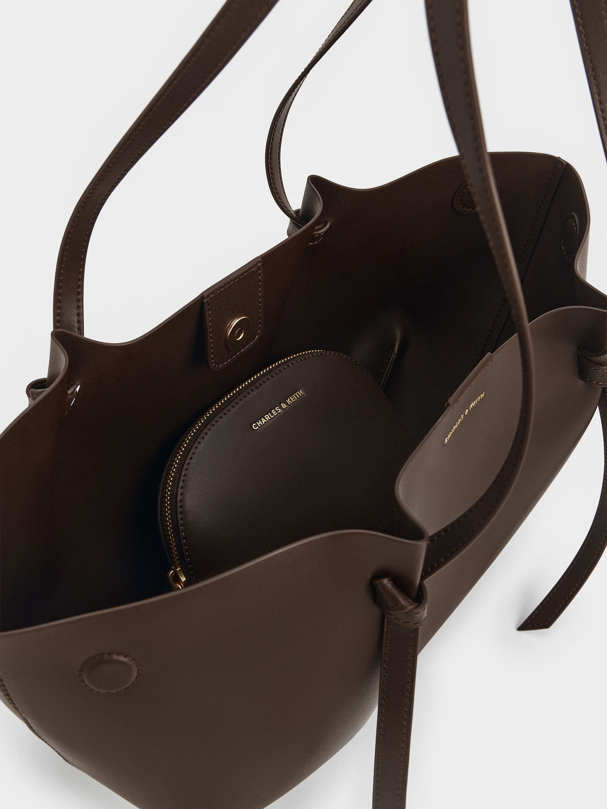CHARLES & KEITH Hot Sale / Calla Tote Bag - Espresso Brown