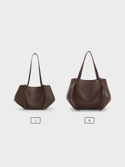 CHARLES & KEITH Hot Sale / Calla Tote Bag - Espresso Brown