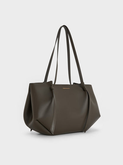 CHARLES & KEITH Great Value / Calla Tote Bag - Dark Moss