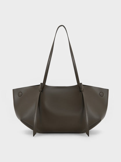 CHARLES & KEITH Great Value / Calla Tote Bag - Dark Moss