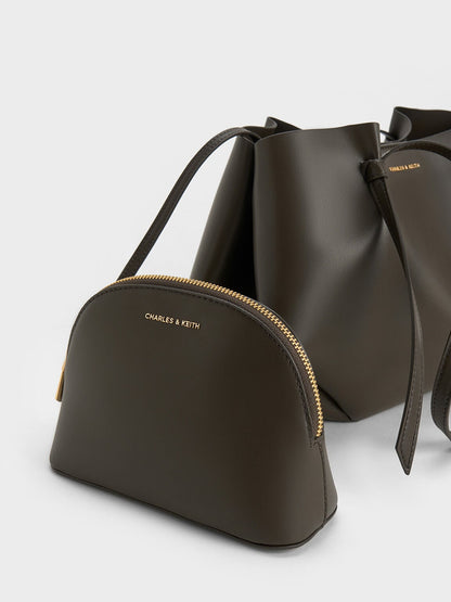 CHARLES & KEITH Great Value / Calla Tote Bag - Dark Moss