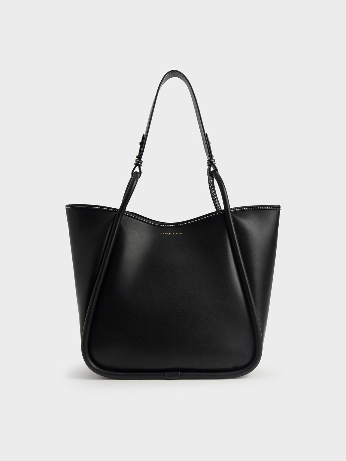 CHARLES & KEITH Exclusive / Lyla Tubular Slouchy Tote Bag - Black