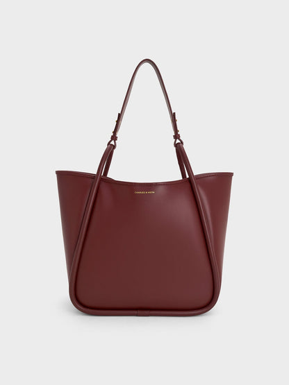 CHARLES & KEITH Best Price / Lyla Tubular Slouchy Tote Bag - Mulberry Plum