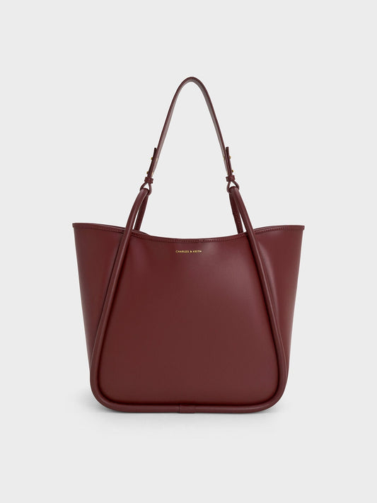 CHARLES & KEITH Best Price / Lyla Tubular Slouchy Tote Bag - Mulberry Plum