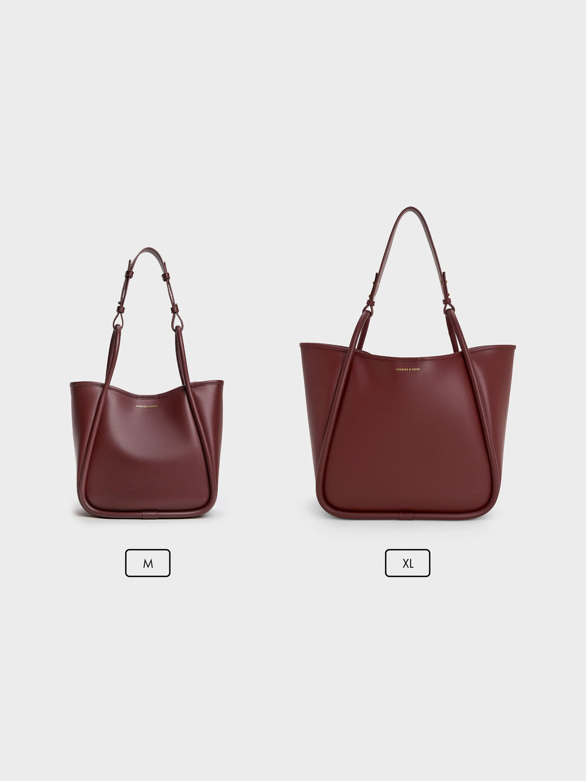 CHARLES & KEITH Best Price / Lyla Tubular Slouchy Tote Bag - Mulberry Plum