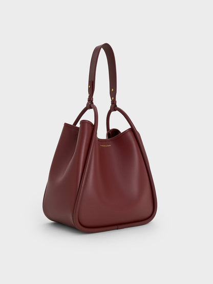 CHARLES & KEITH Best Price / Lyla Tubular Slouchy Tote Bag - Mulberry Plum