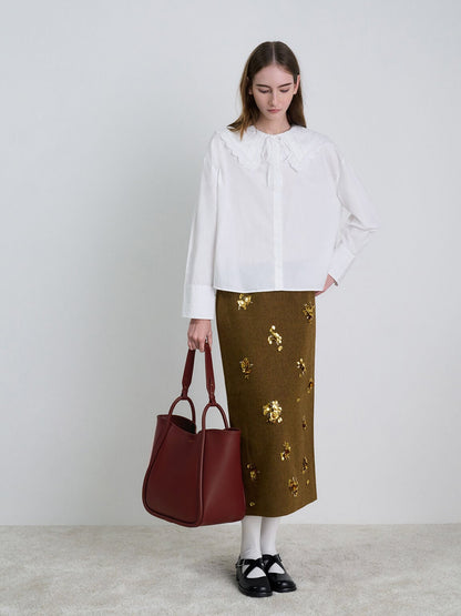 CHARLES & KEITH Best Price / Lyla Tubular Slouchy Tote Bag - Mulberry Plum