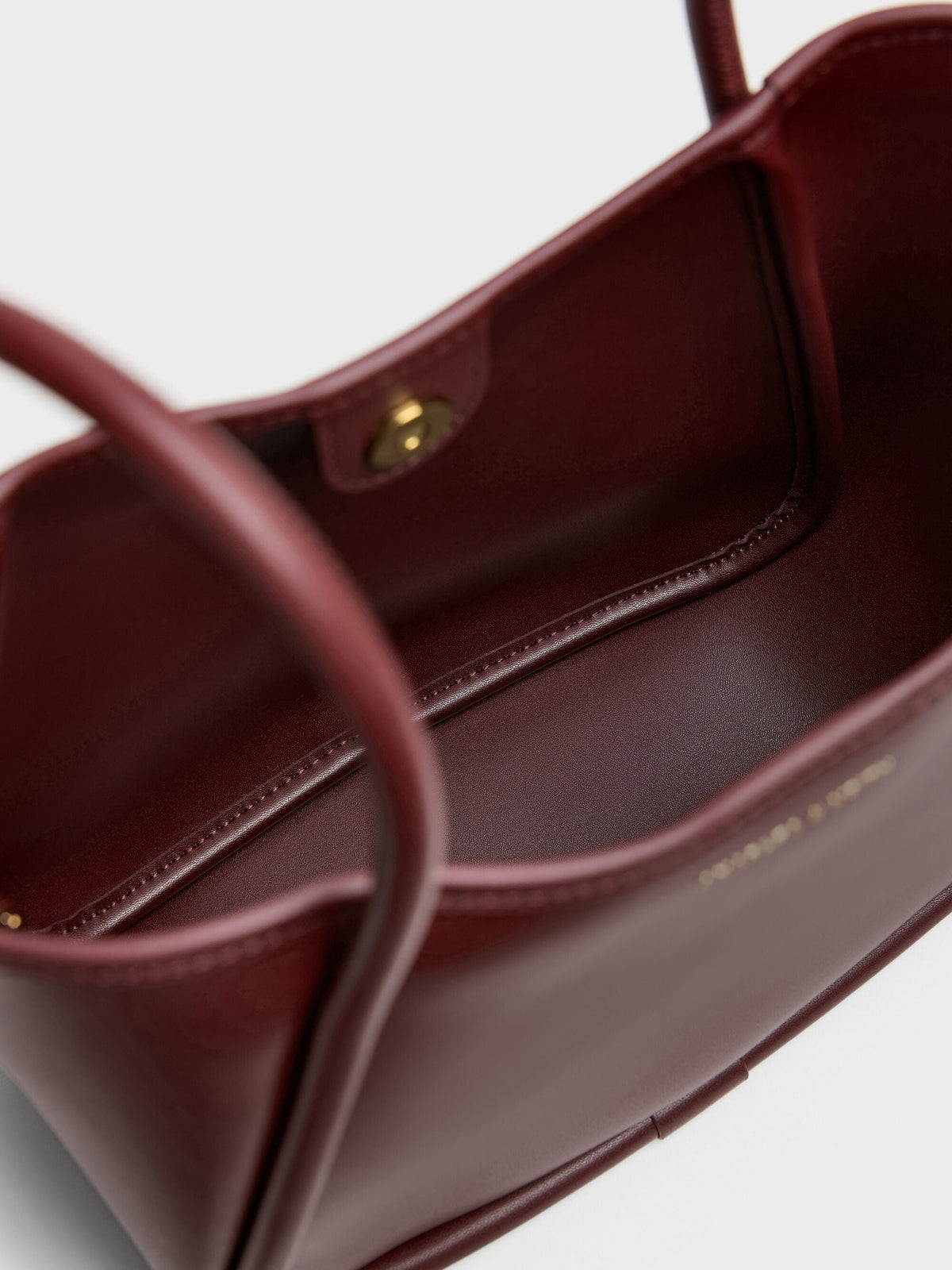 CHARLES & KEITH Trusted / Mini Lyla Tubular Tote Bag - Mulberry Plum