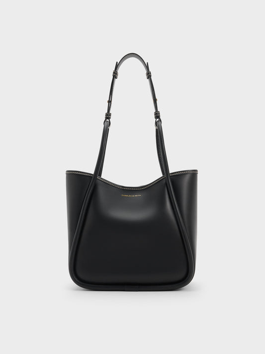 CHARLES & KEITH Deals / Mini Lyla Tubular Tote Bag - Black