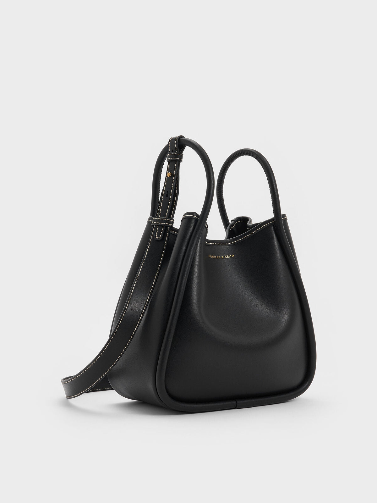 CHARLES & KEITH Deals / Mini Lyla Tubular Tote Bag - Black